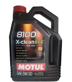 Resim Motul 8100 X-Clean Efe C2/C3 SAE 5W - 30 Tam Sentetik Motor Yağı 5 L 