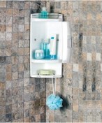 Resim Primanova Banyo Köşe Rafı Kapaklı Şeffaf S05 Çok Renkli 