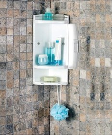 Resim Primanova Banyo Köşe Rafı Kapaklı Şeffaf S05 Çok Renkli 