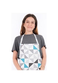 Resim Petra Mutfak Önlüğü Üçgen Turkuaz 