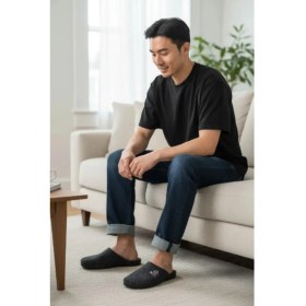 Resim Gezer Erkek Kaydırmaz Sessiz Taban Slay Wild Ev Terlik 