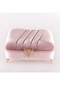 Resim Çizgili Kutu Çeyizlik, Seccade + Tesbih + Kuran Hediye Seti Çanta Boy, Kadife, P.pembe, Elif-vav 