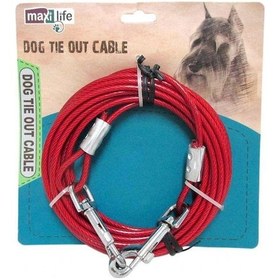 Resim Maxilife 4,5 M X 5 Mm Çelik Köpek Bahçe Bağlama Halatı 