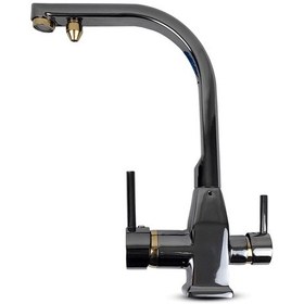 Resim Su Arıtma Cihazı İçin 3 Yolluk Füme Musluk 