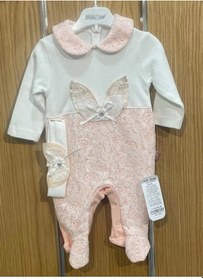 Resim Lamato Baby Dantel Çiçekli Bandanalı Bebe Kız Tulum SOMON 