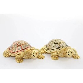 Resim Swaroski Taşlı Kaplumbağa Figürü ALK1912 