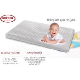 Resim Heyner Alezli Visco Bebek Park Beşik Yatağı 65 x 95 CM 