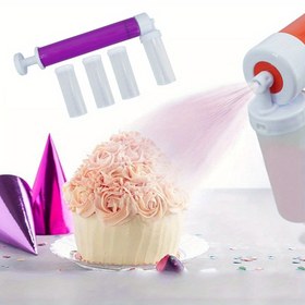 Resim 1 takım, Pasta Airbrush Pasta Süsleme Araçları, Pasta Süsleme Malzemeleri Tatlı Mutfak Fırın Aksesuarları Hamur İşleri Aracı Sprey Tabancası 