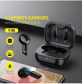 Resim Wondernest T36tws Spor Mikrofonlu Kablosuz Kulaklık Bluetooth 5.0 Awei Pd 