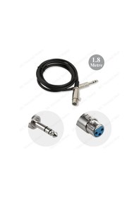 Resim Xlr 3-Pin Dişi 6.35Mm Stereo Fiş Korumalı Mikrofon Kablosu - 1.8M 
