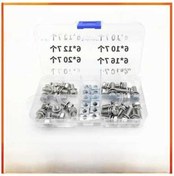 Resim Besthome1 304/201 Paslanmaz Çelik M6 4 Boyutlu Çapraz Dış Hexagon Vida Seti, Gb9074.13 Standartlı, Dikdörtgen Somunlu 