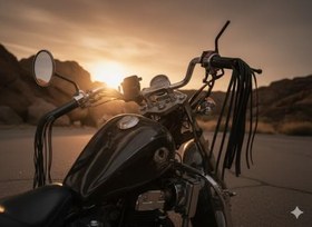 Resim Motosiklet doğal deri elcik püskül, Motorcycle Tassels Leather frills grip covers leather grip, motosiklet deri aksesuar, Chopper Cruiser Bobber 