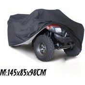 Resim Turcoshop11 Outdoor Siyah Atv Kılıfı M Model Çoğu Atv Scooter Ve Plaj Araçları İçin Depolama Çantası 