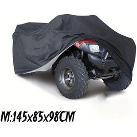 Resim Turcoshop11 Outdoor Siyah Atv Kılıfı M Model Çoğu Atv Scooter Ve Plaj Araçları İçin Depolama Çantası 