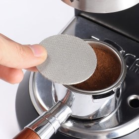Resim 1 adet Espresso Puck Ekranı, Tekrar Kullanılabilir Paslanmaz Çelik Kahve Filtresi 51/54/58mm, Espresso Makineleri İçin Profesyonel Barista Aracı 