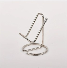 Resim Hightower Gümüş 1 Adet Minimalist A Çerçeve Masaüstü Standı Altın Kaideli Kaymaz Ayaklı Gümüş 