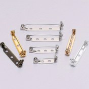 Resim 20 adet/paket 20mm, 25mm, 32mm Broş Klipsi Taban Pimleri Boş Güvenlik Kilit Pin Bazları DIY Takı Yapım Malzemeleri için 