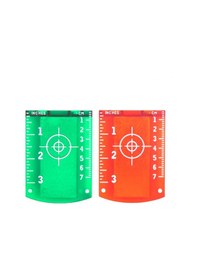Resim Mufunye 2 Adet Manyetik Hedef Levha - Kırmızı+yeşil, Entegre Ölçekli, Yüksek Görünürlük, İç/harici Çalışmalar İçin Laser Seviyeye Uyumlu 