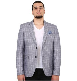Resim Sposo 5137 Dar Kalıp Kareli Gri Erkek Blazer Ceket Gri 