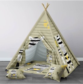 Resim instababyrooms Çocuk Oyun Çadırı Zebra Dijital Baskılı 