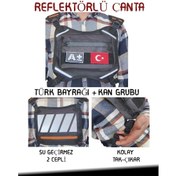 Resim Reflektörlü Gögüs Çantası Kan Grubu A+ Türk Bayrağı Su Geçirmez 