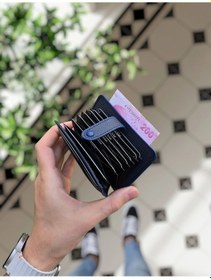 Resim Visso 8600 Hakiki Deri Kişiye Özel Kartlık Çanta Lacivert Renk 