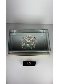 Resim Aynalı Kutu Gondol Şekerlik Sunumluk Söz Nişan Kız İsteme Çikolatalık Dekoratif Obje Biblo Süs Eşya 50 Gümüş 