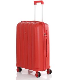 Resim Mçs Bavul Orta Ve Kabin 2li Set Kırılmaz Silikon Valiz V305 Kırmızı 