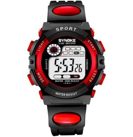 Resim Sones Skmeı 1451 Led Dijital Kronometre Kronograf Aydınlatmalı Çocuk Spor Elektronik Saati Şeffaf Gül Kırmızısı 