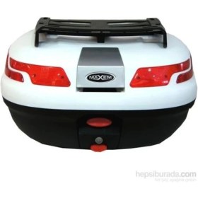 Resim Maxem 45 Lt. Sırt Dayamalı Üst Taşıma Apr. Beyaz Motosiklet Çantası Beyaz 