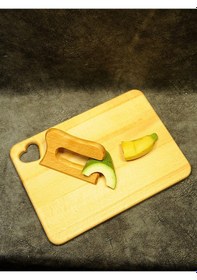 Resim Çocuk Için Ahşap Kesme Tahtası Ve Ahşap Bıçak Ahşap 