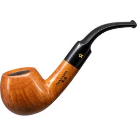 Resim Şahin Sarı Yıldız 120 9mm. Filtreli Ebonit Saplı Pipo 