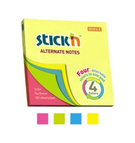 Resim Stıckn 76x76 Neon 4 Renk Yapışkanlı Notluk 100 Yp. 