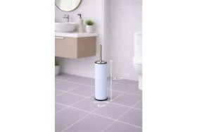 Resim Sas Haus Mavi 2'li Banyo Seti - Metal Çöp Kovası 3 Lt ve Wc Fırçası Takımı Elit 7200 