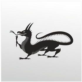 Resim Folyo Sticker Ejderha Adkpquy450 70cm Uzunluk Siyah 