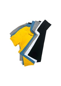 Resim Cloise Çocuk Basic T-shirt Kız Erkek Unisex %100 Pamuk 5'li Paket Ek-1 