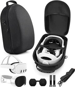 Resim YRXVW Carrying Case Compatible with Meta/Oculus Quest 3 and Accessories, Hard Travel Bag for Lightweight and Headset and Touch Controller and Headstrap VR Accessories 