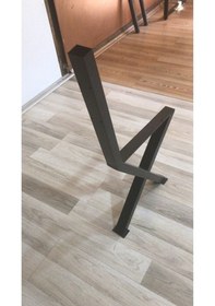 Resim Sırtlı Bank Ayağı Metal Bank Ayağı Bahçe Balkon Bank Ayağı Siyah 