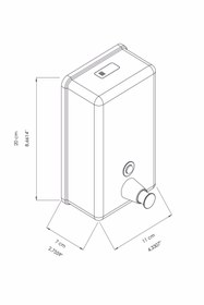 Resim KG-GOLDPAPER 7255 m 1000 ml Hazneli Üstten Doldurmalı 304 Kalite Paslanmaz Çelik Köpük Sabun Dispanseri Aparatı 