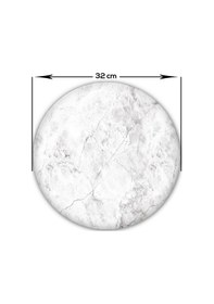 Resim Decorita Cam Kesme Tahtası | Taş Görünümlü | Çap32cm 