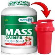 Resim Karbonhidrat Tozu Mass Gainer 3520 Gram Çilek Aromalı Hacim Kütle Kas Gainermass Shaker Hediyeli 