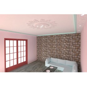 Resim Motifpiyer Tavan Spot Göbek Motifli Yuvarlak-01-44-Dış Çıtalı 