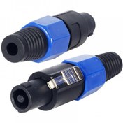 Resim Speakon Hoparlör Konektörü 4 Pin Erkek Jak 