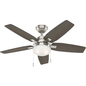 Resim Hunter Arcot Fırçalanmış Nikel - 117 Cm. Aydınlatmalı Tavan Vantilatörü 
