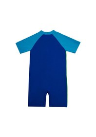 Resim Adasea Uv Korumalı Kısa Kollu Şortlu Tulum Bebek Yüzücü Mayo 5235 Saks Saks Mavi 