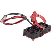 Resim Geeroyoo Rc Araba Motor Radyatörü 5-10v Sıcaklık Sensörlü Soğutma Fanı 36mm Motorlar İçin Trx4/scx10/wltoys Uyumlu Kırmızı 