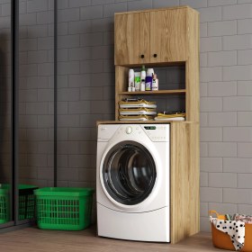 Resim Moxen Mobilya Moxen Cmd2 Çamaşır Makinesi Dolabı Ceviz 