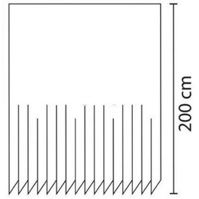 Resim Zethome Banyo Perdesi 1x120x200 Tek Kanat Duş Perdesi Halka Hediyeli Duşakabin Perdesi 10019 