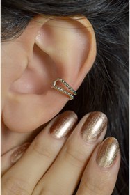 Resim Mu Minamu Mini Topçuklu Earcuff Sıkıştırmalı Kıkırdak Küpesi 