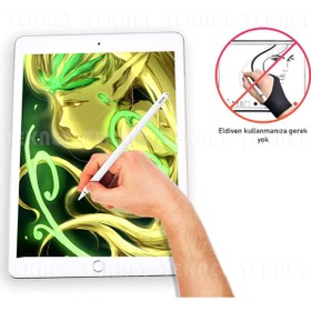 Resim TEKNETSTORE Ipad Pro 12.9 5. Nesil 2021 Active Stylus Özel Yazı / Çizim Kalemi Palm Rejection Dokunmatik Kalem 